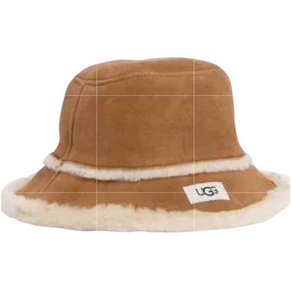 UGG Genuine Shearling & Sheepskin Bucket Hat Girls